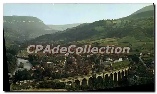 Cartes postales Aguessac Aveyron Vue generale le Viaduc et le Tarn