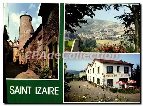 Cartes postales Saint Izaire Aveyron Ancienne Bourgade fortifiee Ruelle typique Vue generale L'Hotel Belle Vue