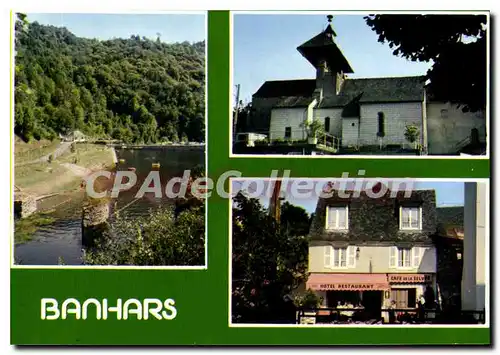Cartes postales Banhars Aveyron Le Camping de Laurariol L'Eglise L'Hotel de la Seives