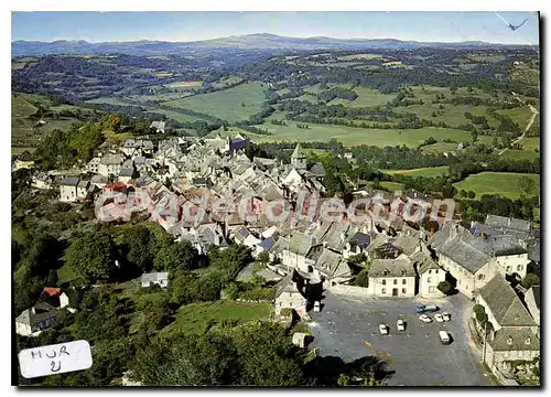 Cartes postales Mur de Barrez Aveyron Vieille Cite fortifiee Vue generale aerienne