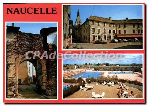 Cartes postales Naucelle Station verte de vacances Porte des Angials Place de l'Hotel de Ville Piscine Climatise