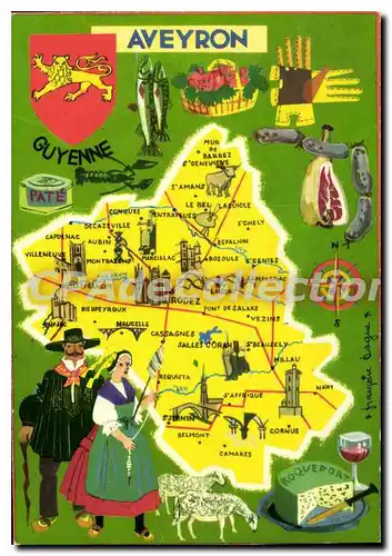 Cartes postales Aveyron Guyenne Roquefort