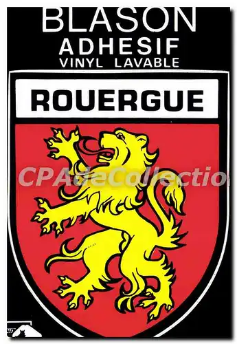 Cartes postales Blason Adhesif Vinyl Lavable Rouergue