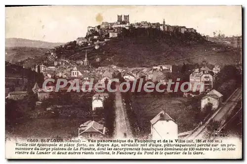 Ansichtskarte AK St Flour Cantal Vue panoramique du Foubourg et de la Ville