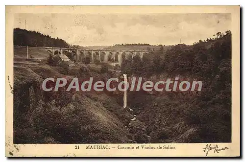 Ansichtskarte AK Mauriac Cascade et Viaduc de Salins