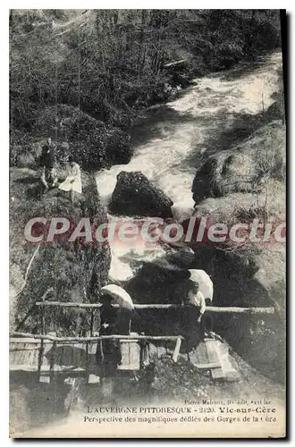 Ansichtskarte AK L'Auvergne Pittoresque Vic sur Cere Perspective des Magnifiques defiles des Gorges de la Cera