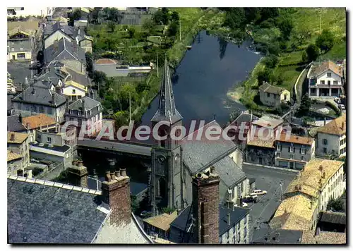 Ansichtskarte AK Saint Flour Cantal Vue plongeante sur les bords du Lander et l'eglise Sainte Christine