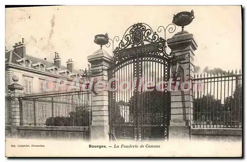 Cartes postales BOURGES fonderie de canons