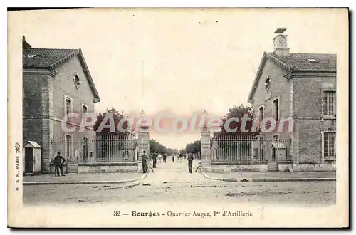 Cartes postales BOURGES quartier Auger 1er r�giment d'Artillerie