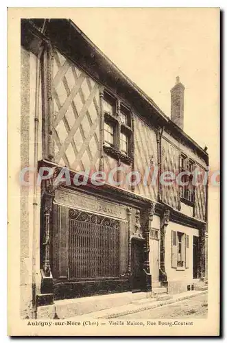 Cartes postales AUBIGNY-sur-NERE rue bourg Coutant