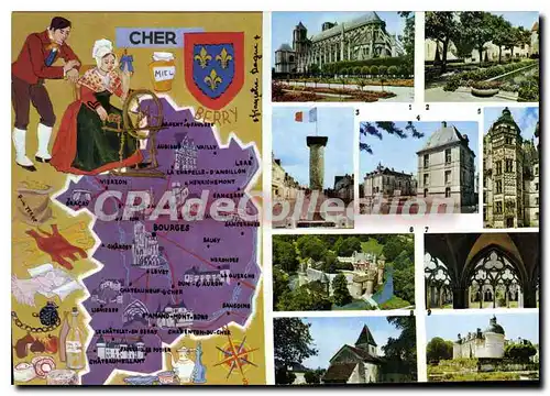 Cartes postales moderne CHER BOURGES ST AMAND MONTROND BRUERE ALLICHAMPS LIGNIERES MEILLANT AINAY le VIEIL NOIRLAC NOHA