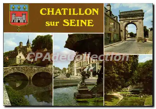 Cartes postales moderne CHATILLON-sur-SEINE Pont perthuis au loup fontaine place Marmont rue Carnot