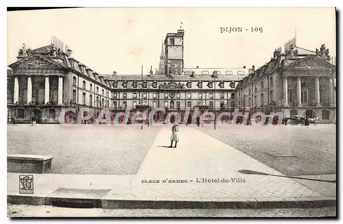 Cartes postales DIJON place d'armes H�tel de Ville