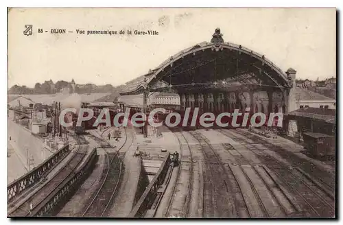 Ansichtskarte AK DIJON vue panoramique de la Gare locomotive � vapeur train