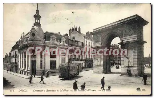 Ansichtskarte AK DIJON Comptoir d'Escompte de Mulhouse Tramway