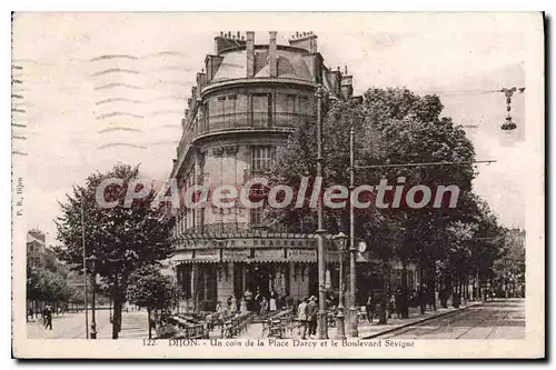 Cartes postales DIJON place Darcy boulevard S�vign�