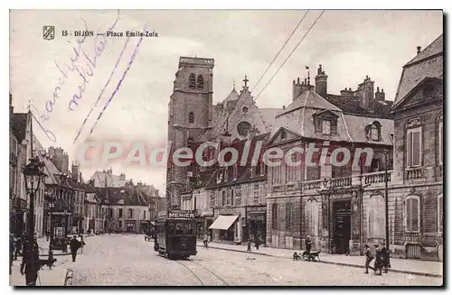 Cartes postales DIJON place Emile Zola Tramway