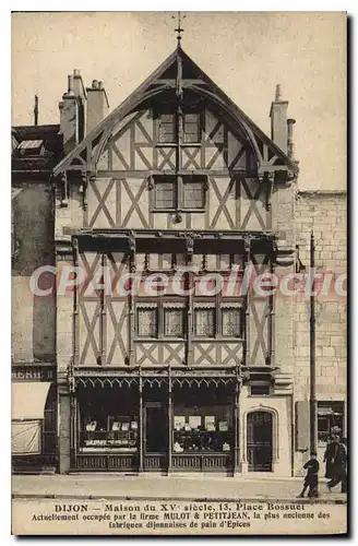 Cartes postales DIJON place Bossuet MULOT PETITJEAN pain d'�pices