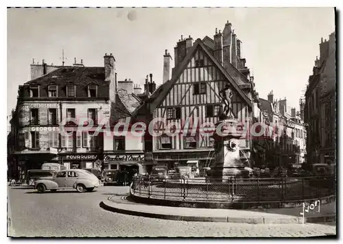 Moderne Karte DIJON rue des Forges place Rude