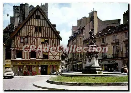 Moderne Karte DIJON place Rude rue des forges