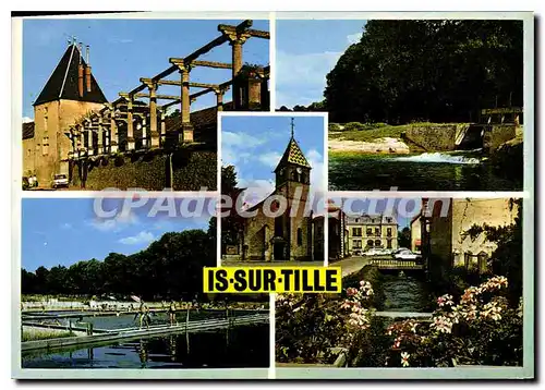 Cartes postales moderne IS-sur-TILLE pergola plan d'eau �glise