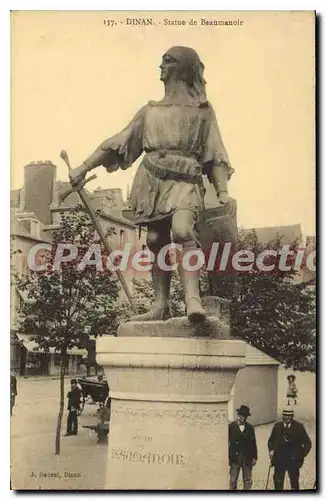 Cartes postales DINAN statue Beaumanoir