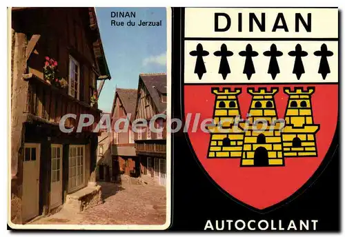 Cartes postales moderne DINAN rue du Jerzual autocollant