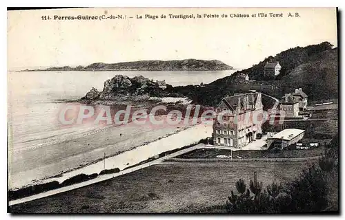 Ansichtskarte AK PERROS-GUIRREC plage de Trestrignel ch�teau Tom�