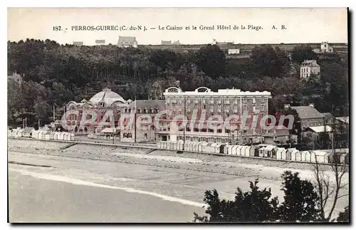 Cartes postales PERROS-GUIRREC casino H�tel de la Plage