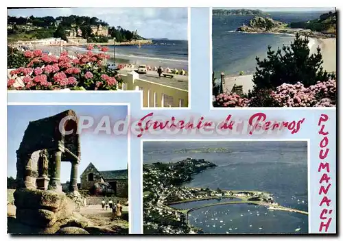 Cartes postales moderne PERROS-GUIRREC plage de Trestraou oratoire de Saint-Guirec