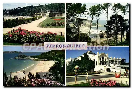 Cartes postales moderne PERROS-GUIRREC plage de Trestraou Trestignel Casino