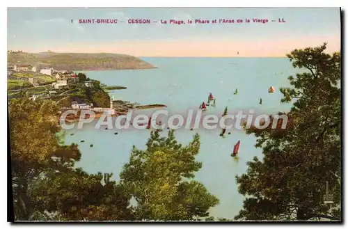 Ansichtskarte AK SAINT-BRIEUC CESSON plage phare anse