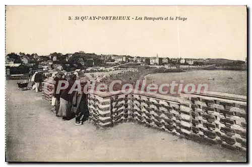 Cartes postales SAINT-QUAY-PORTRIEUX les remparts et la plage