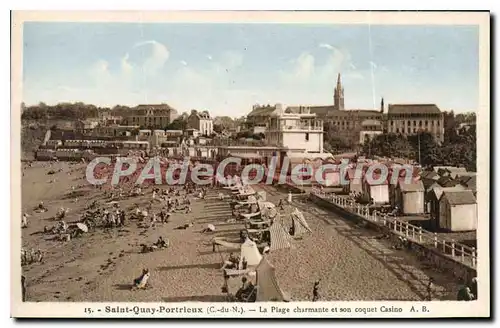 Cartes postales SAINT-QUAY-PORTRIEUX la plage le casino