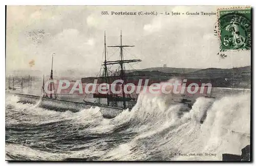 Cartes postales SAINT-QUAI-PORTRIEUX Port grande temp�te jet�e