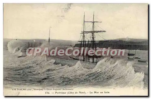 Cartes postales SAINT-QUAI-PORTRIEUX Port mer en furie