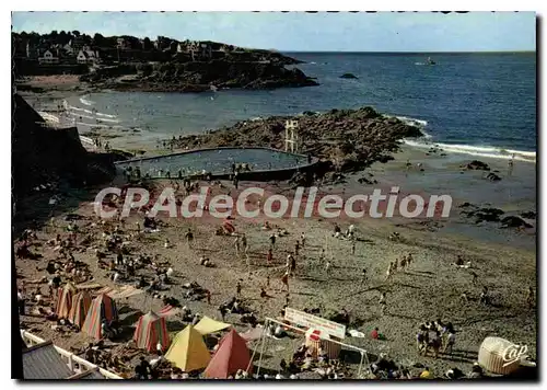 Moderne Karte SAINT-QUAI-PORTRIEUX plage du ch�telet et la piscine