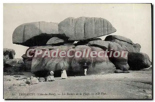 Cartes postales TREGASTEL rochers de la plage