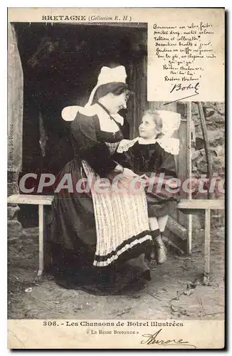 Cartes postales Botrel num�ro 308 La Basse Bretonne