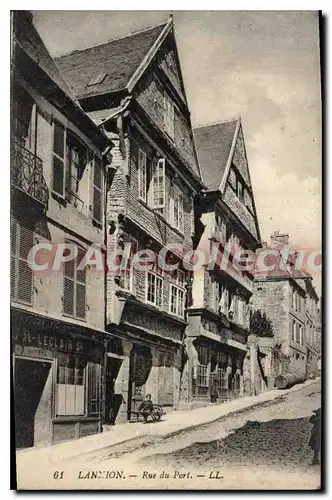 Cartes postales LANNION rue du port