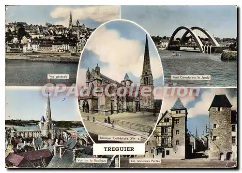 Cartes postales TREGUIER basilique cath�drale pont Canada
