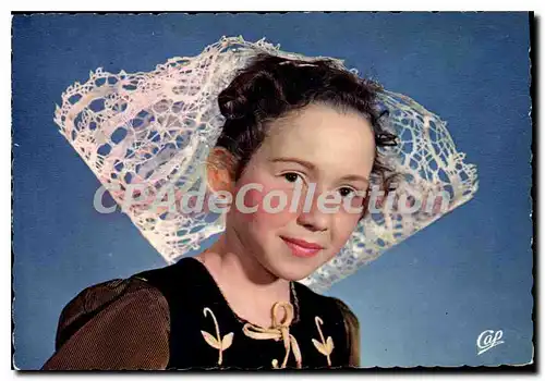 Cartes postales moderne coiffe du TREGOR folklore