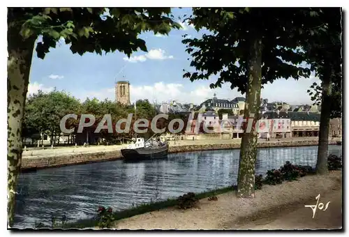 Cartes postales moderne LANNION quais du Leguer �glise