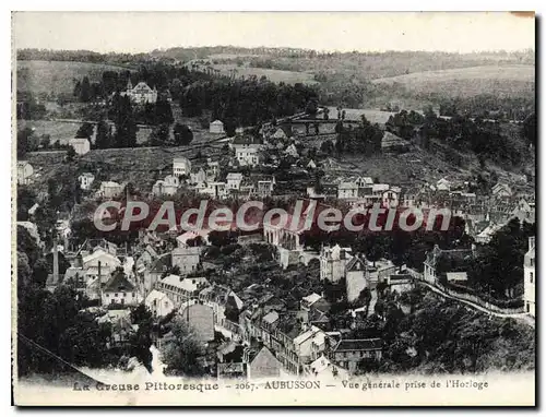 Cartes postales AUBUSSON vue g�n�rale prise de l'Horloge