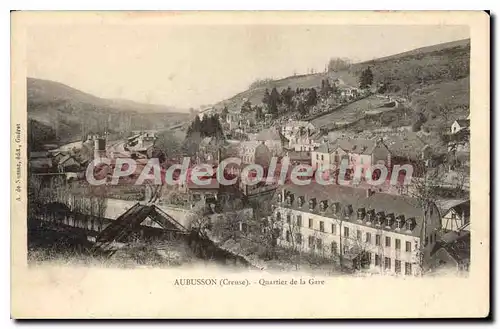 Cartes postales AUBUSSON quartier de la Gare