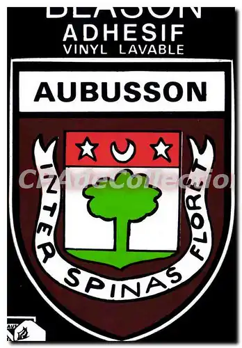 Cartes postales moderne AUBUSSON blason adh�sif