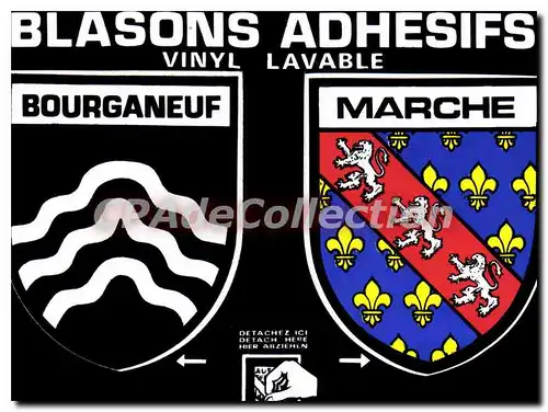 Cartes postales moderne BOURGANEUF MARCHE blasons adh�sifs