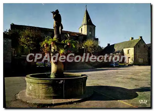 Cartes postales moderne ROYERE DE VASSIVIERES la place la fontaine �glise