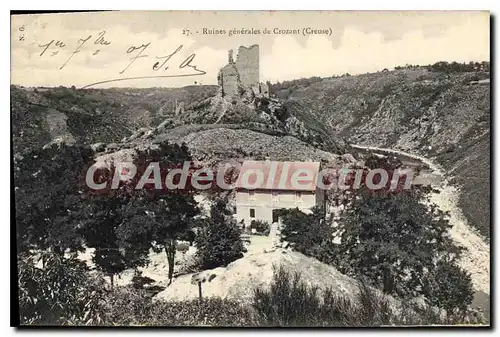 Cartes postales ruines de CROZANT