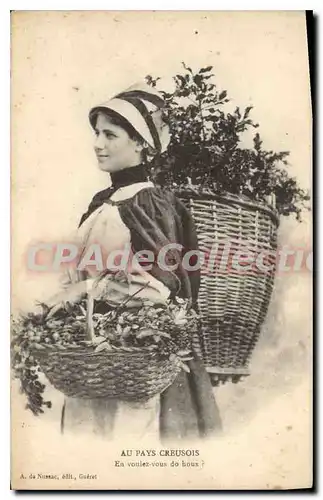 Cartes postales au pays Creusois en voulez-vous do houx ?